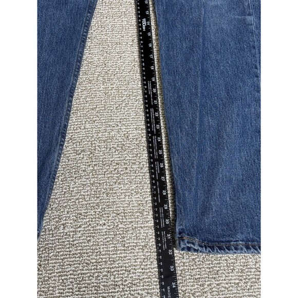 Levi's 505 Mens 40x34* Denim Blue Jeans High Rise Straight Leg Medium Wash - Picture 4 of 7